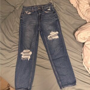 American Eagle Outfitters Women's Distressed Blue Boyfriend Jeans